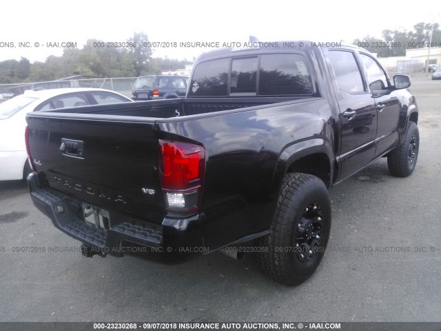 3TMCZ5AN4JM131621 - 2018 TOYOTA TACOMA DBL CAB/SR/TRDSPT/OR/PRO Қара фото 4