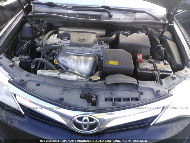 4T1BF1FK1CU018795 - 2012 TOYOTA CAMRY SE/LE/XLE BLACK photo 10