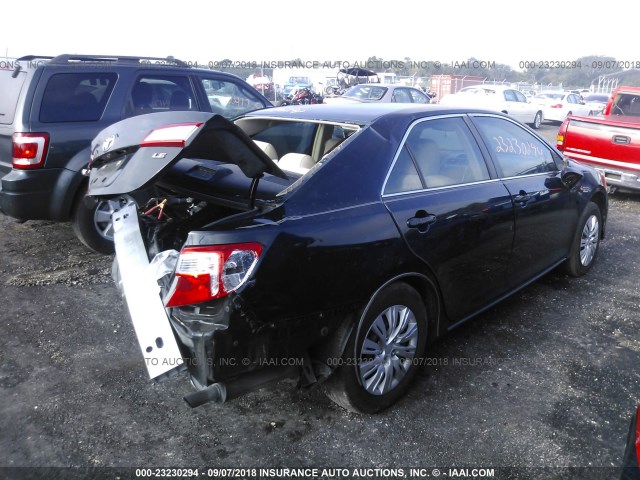 4T1BF1FK1CU018795 - 2012 TOYOTA CAMRY SE/LE/XLE BLACK photo 4