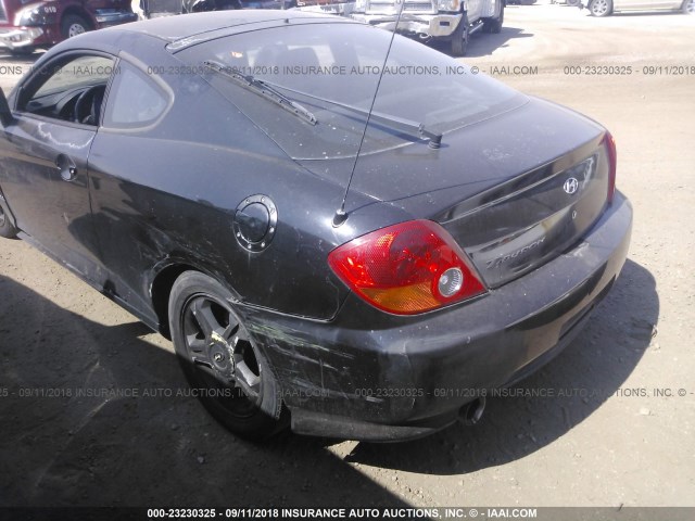 KMHHM65D03U011000 - 2003 HYUNDAI TIBURON BLACK photo 3