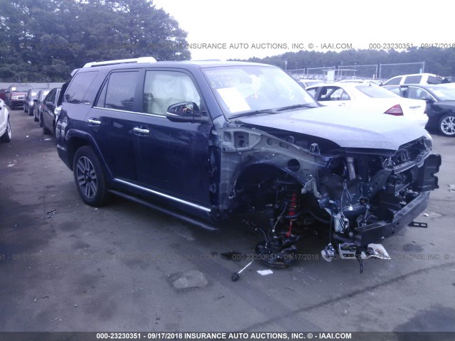 JTEBU5JR8J5490663 - 2018 TOYOTA 4RUNNER SR5 PREM/LTDL/TRAIL/TRD BLUE photo 1