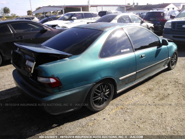 1HGEJ2125SL016728 - 1995 HONDA CIVIC DX GREEN photo 4