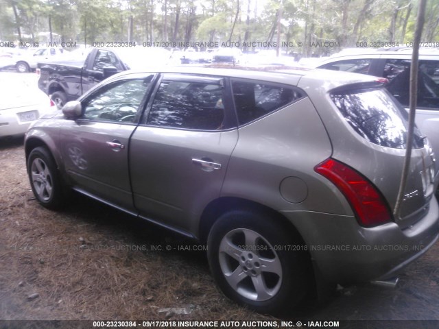 JN8AZ08W64W302483 - 2004 NISSAN MURANO SL/SE GRAY photo 3