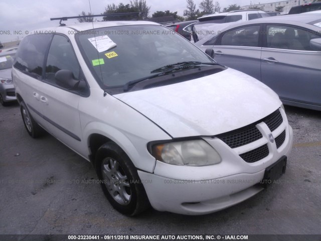 1D4GP45R74B562502 - 2004 DODGE CARAVAN SXT WHITE photo 1