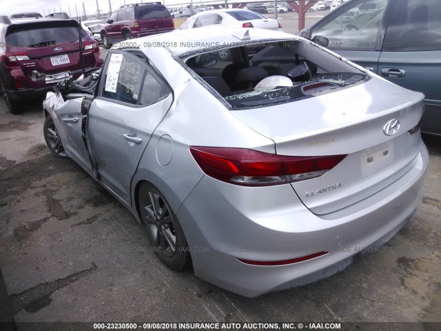 5NPD84LF6JH311762 - 2018 HYUNDAI ELANTRA SEL/VALUE/LIMITED SILVER photo 3