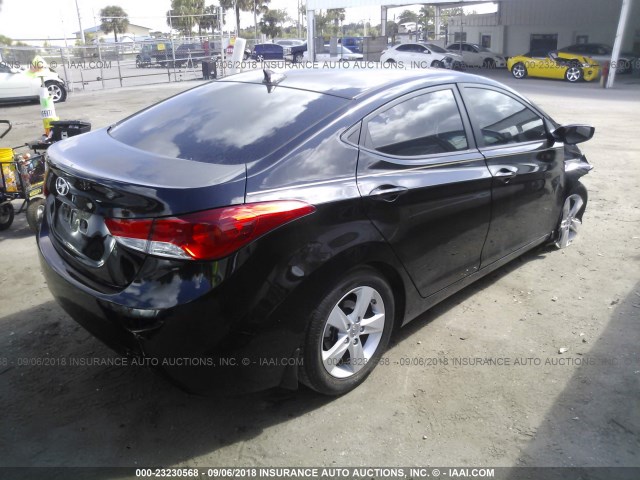 KMHDH4AE2DU541654 - 2013 HYUNDAI ELANTRA GLS/LIMITED BLACK photo 4