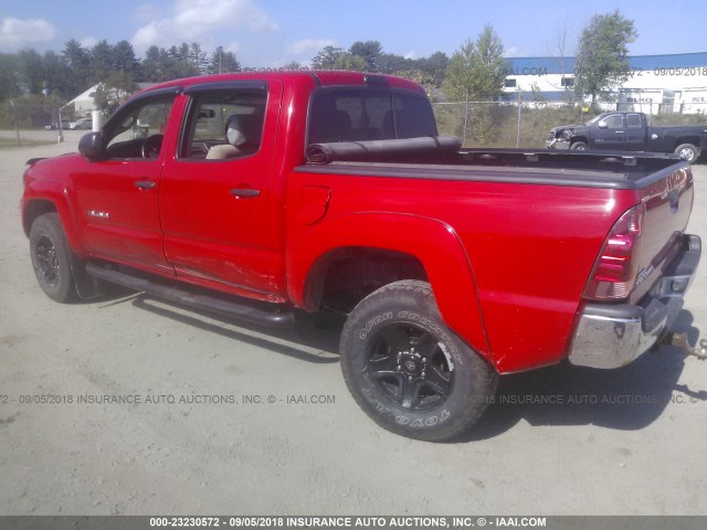 5TELU42N46Z288521 - 2006 TOYOTA TACOMA DOUBLE CAB 红色 照片 3