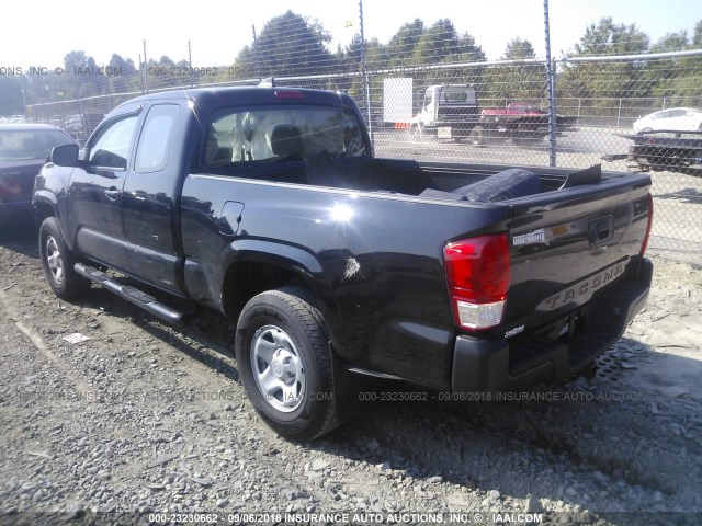 5TFRX5GN9HX100196 - 2017 TOYOTA TACOMA ACCESS CAB/SR/SR5 黑色 照片 3