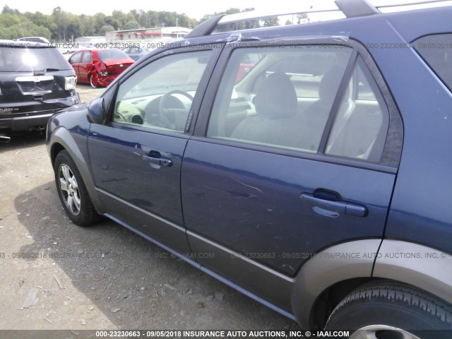 1FMZK02157GA04324 - 2007 FORD FREESTYLE SEL BLUE photo 6