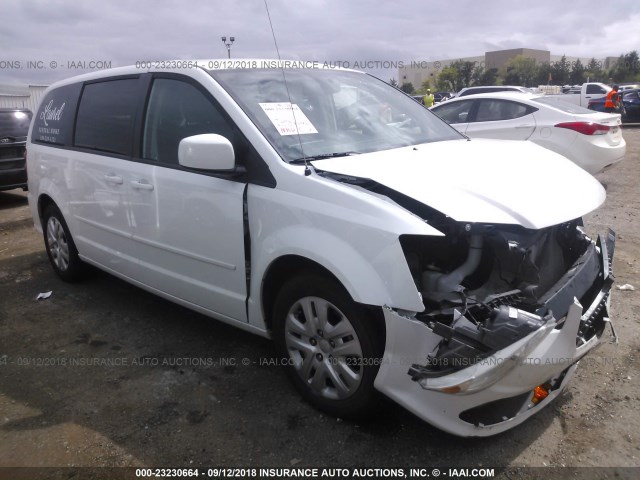 2C4RDGBG0GR341316 - 2016 DODGE GRAND CARAVAN SE WHITE photo 1