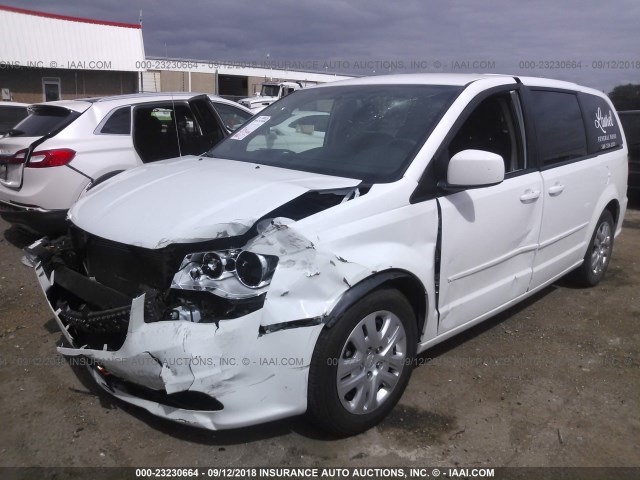 2C4RDGBG0GR341316 - 2016 DODGE GRAND CARAVAN SE WHITE photo 2