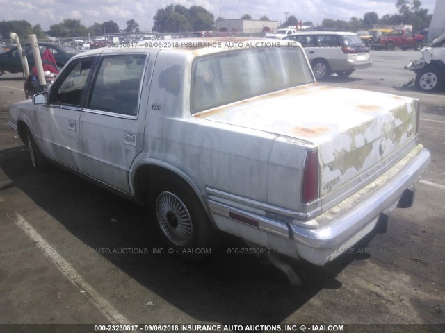 1C3XC66R4MD131434 - 1991 CHRYSLER NEW YORKER C-BODY SALON WHITE photo 3