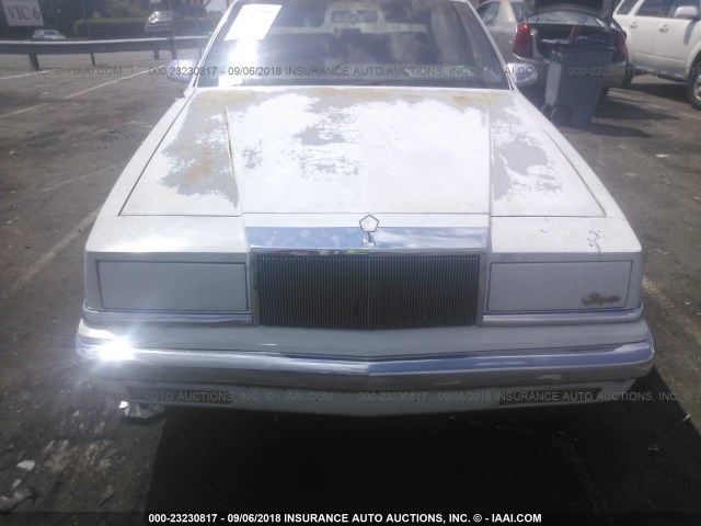 1C3XC66R4MD131434 - 1991 CHRYSLER NEW YORKER C-BODY SALON WHITE photo 6