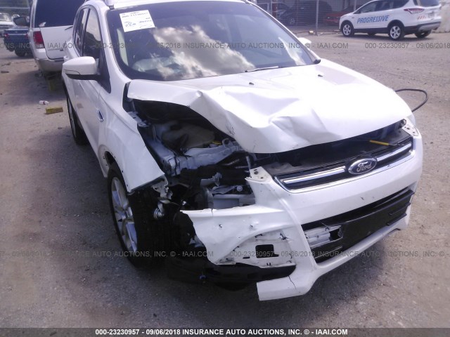 1FMCU0J90EUE46885 - 2014 FORD ESCAPE TITANIUM WHITE photo 1