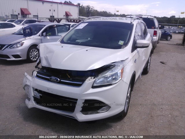 1FMCU0J90EUE46885 - 2014 FORD ESCAPE TITANIUM WHITE photo 2