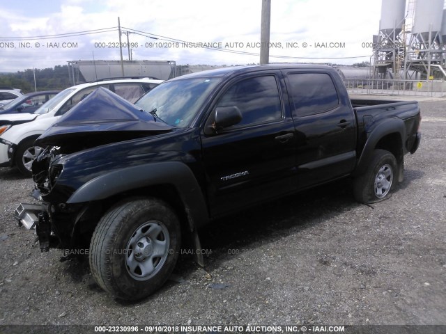 5TFJX4GN5FX047646 - 2015 TOYOTA TACOMA DOUBLE CAB PRERUNNER BLACK photo 2