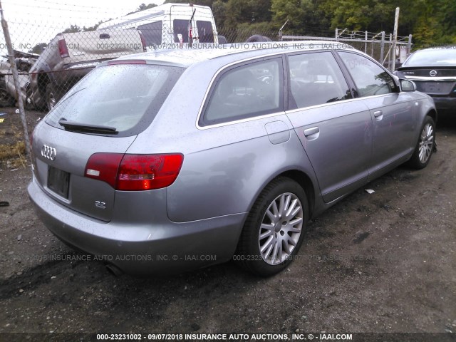 WAUKH74F36N123227 - 2006 AUDI A6 AVANT QUATTRO GRAY photo 4