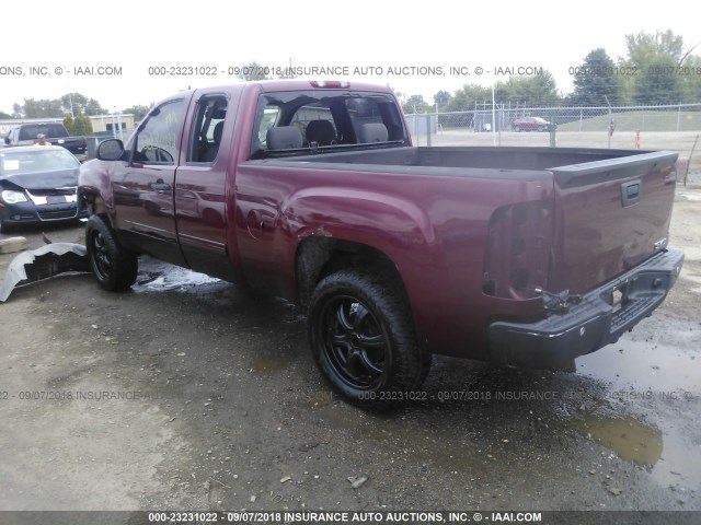 2GTEK19J381297945 - 2008 GMC SIERRA K1500 MAROON photo 3