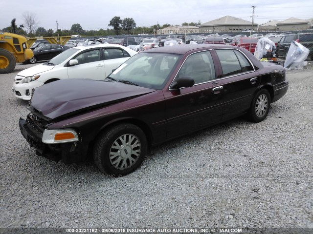 2FAFP74W25X135962 - 2005 FORD CROWN VICTORIA LX MAROON photo 2