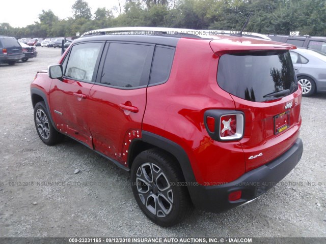 ZACCJBDT3FPB33560 - 2015 JEEP RENEGADE LIMITED RED photo 3