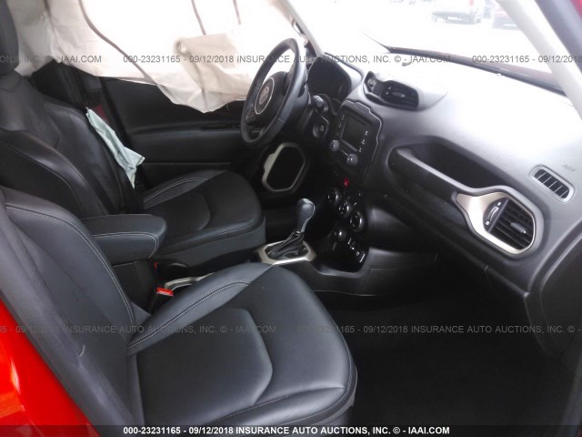 ZACCJBDT3FPB33560 - 2015 JEEP RENEGADE LIMITED RED photo 5
