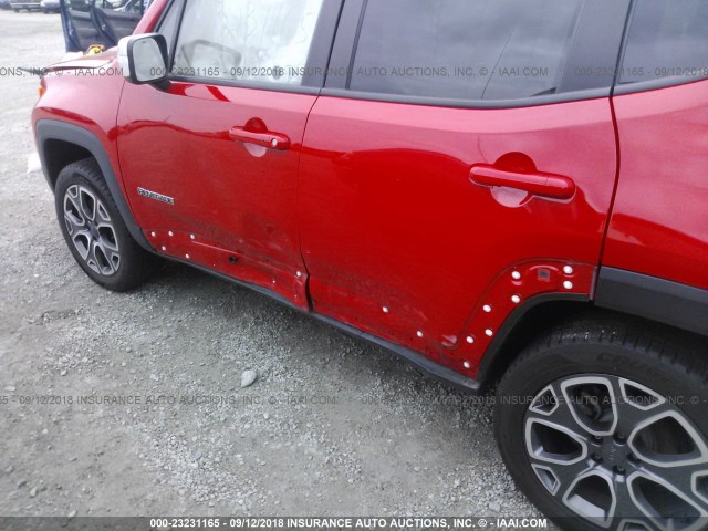 ZACCJBDT3FPB33560 - 2015 JEEP RENEGADE LIMITED RED photo 6