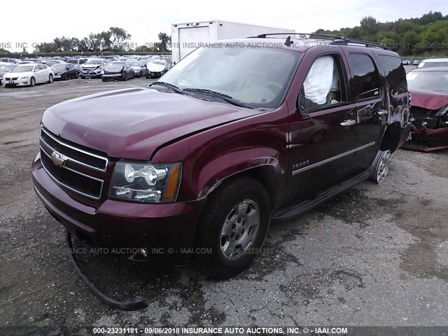 1GNUKBE0XAR262676 - 2010 CHEVROLET TAHOE K1500 LT MAROON photo 2