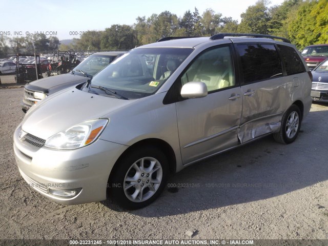 5TDZA22C35S349469 - 2005 TOYOTA SIENNA XLE/XLE LIMITED SILVER photo 2