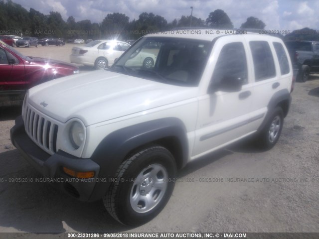 1J4GK48K03W601006 - 2003 JEEP LIBERTY SPORT/FREEDOM თეთრი ფოტო 2