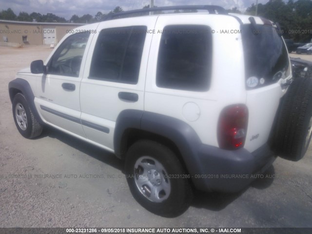 1J4GK48K03W601006 - 2003 JEEP LIBERTY SPORT/FREEDOM თეთრი ფოტო 3
