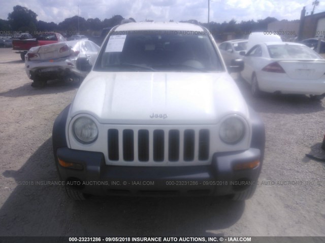 1J4GK48K03W601006 - 2003 JEEP LIBERTY SPORT/FREEDOM თეთრი ფოტო 6