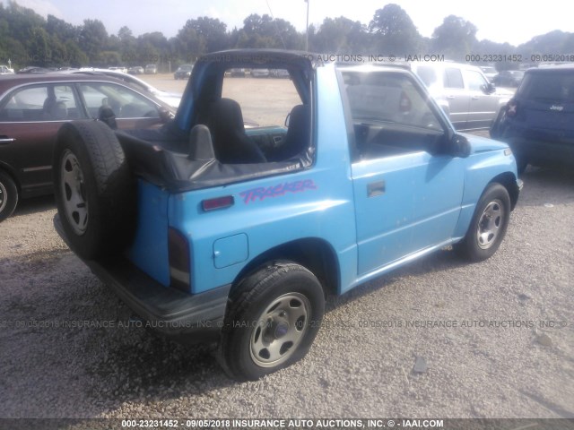 2CNBE18U9N6939150 - 1992 GEO TRACKER BLUE photo 4