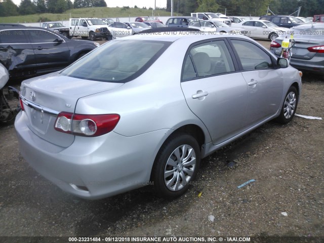 5YFBU4EE6CP048735 - 2012 TOYOTA COROLLA S/LE SILVER photo 4