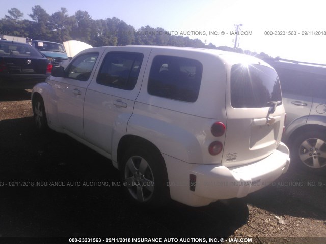 3GNCA13B29S546809 - 2009 CHEVROLET HHR LS WHITE photo 3