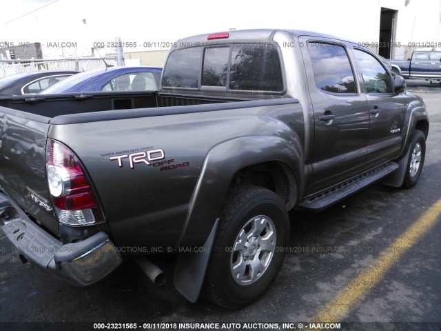 3TMJU62N49M086833 - 2009 TOYOTA TACOMA DOUBLE CAB PRERUNNER GOLD photo 4