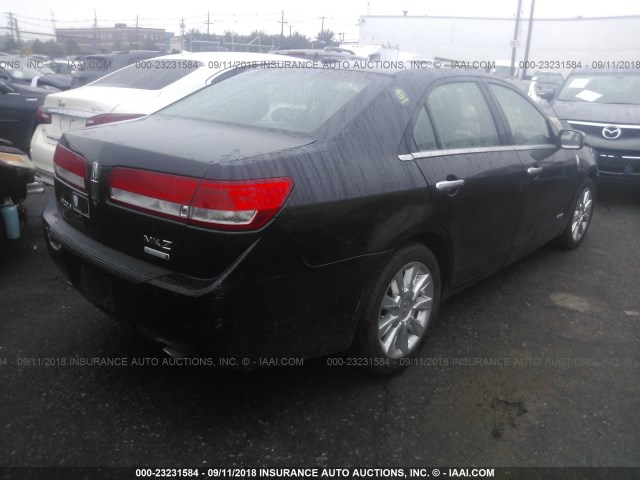 3LNDL2L30CR805359 - 2012 LINCOLN MKZ HYBRID BLACK photo 4