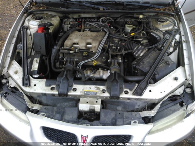 1G2WK52J42F116443 - 2002 PONTIAC GRAND PRIX SE GRAY photo 10