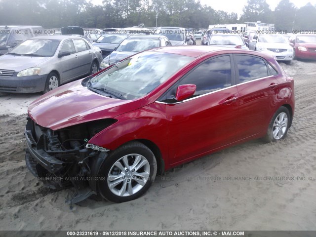 KMHD35LEXDU023440 - 2013 HYUNDAI ELANTRA GT RED photo 2