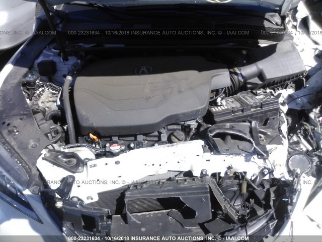 19UUB2F53GA003295 - 2016 ACURA TLX TECH WHITE photo 10
