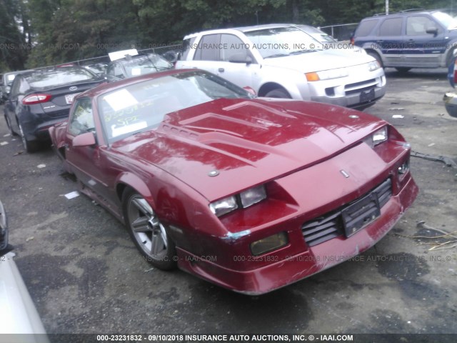 1G1FP23E7ML175528 - 1991 CHEVROLET CAMARO RS RED photo 1