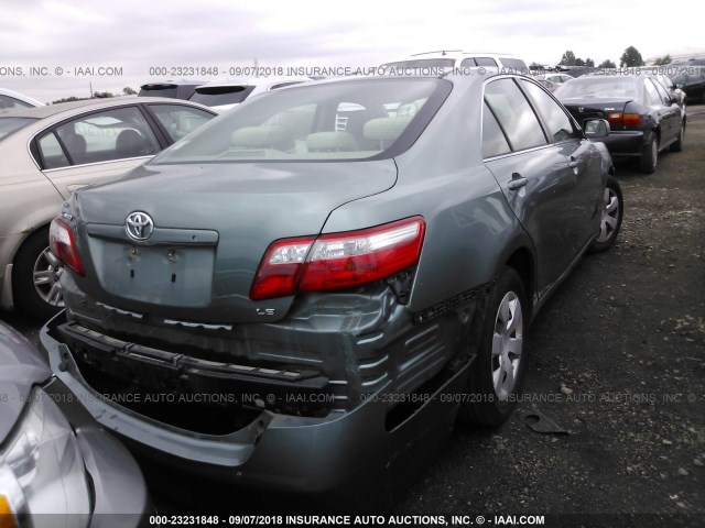 JTNBE46K473087397 - 2007 TOYOTA CAMRY NEW GENERAT CE/LE/XLE/SE GREEN photo 4