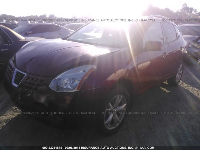 JN8AS58V89W169788 - 2009 NISSAN ROGUE S/SL RED photo 2