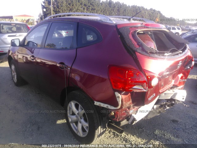 JN8AS58V89W169788 - 2009 NISSAN ROGUE S/SL RED photo 3