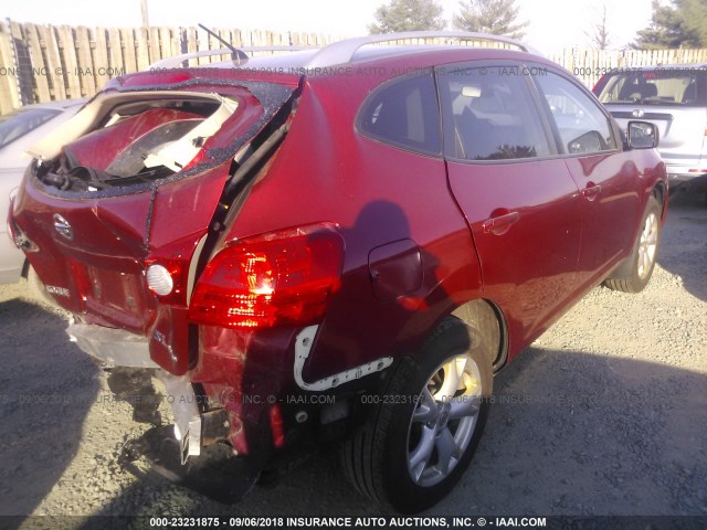 JN8AS58V89W169788 - 2009 NISSAN ROGUE S/SL RED photo 4