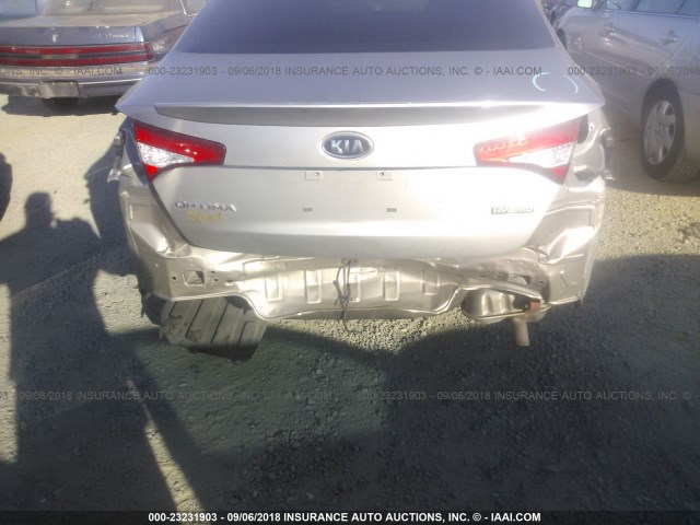 KNAGM4AD7B5002245 - 2011 KIA OPTIMA HYBRID SILVER photo 6