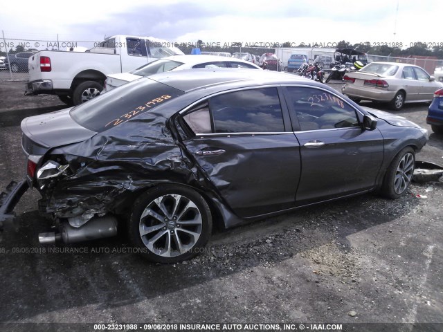 1HGCR2F57FA066843 - 2015 HONDA ACCORD SPORT GRAY photo 6