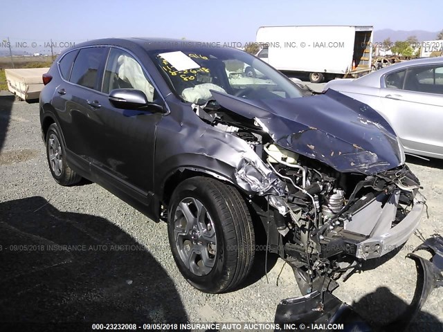 7FARW1H52JE010824 - 2018 HONDA CR-V EX GRAY photo 1