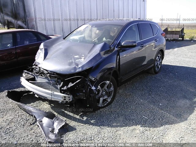 7FARW1H52JE010824 - 2018 HONDA CR-V EX GRAY photo 2