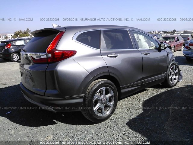 7FARW1H52JE010824 - 2018 HONDA CR-V EX GRAY photo 4