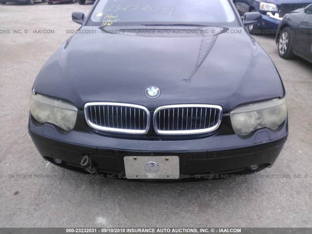 WBAGL63443DP63737 - 2003 BMW 745 I BLACK photo 6